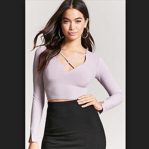 Forever 21 Tops - Strappy Ribbed Knit Crop Top